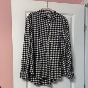 Aerie Flannel Classic Black and White Checkered Women’s size XS